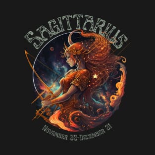 Retro Sagittarius Zodiac Sign T-Shirt