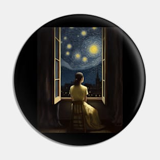 Starry Night Reverie Pin