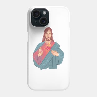 Jesus Christ Sacred Heart illustration Phone Case