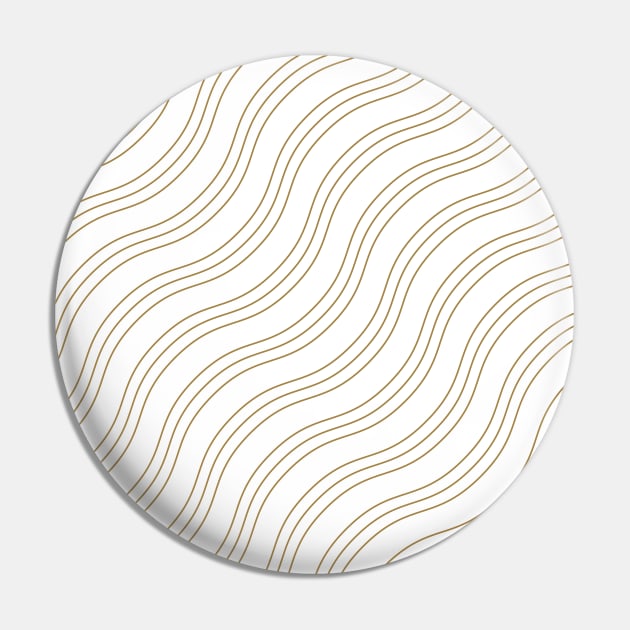 Thin Gold Lines Waves Pin by PSCSCo