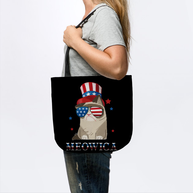 Cat 4th Of July T Shirt Meowica Merica Men Usa American Flag Tank