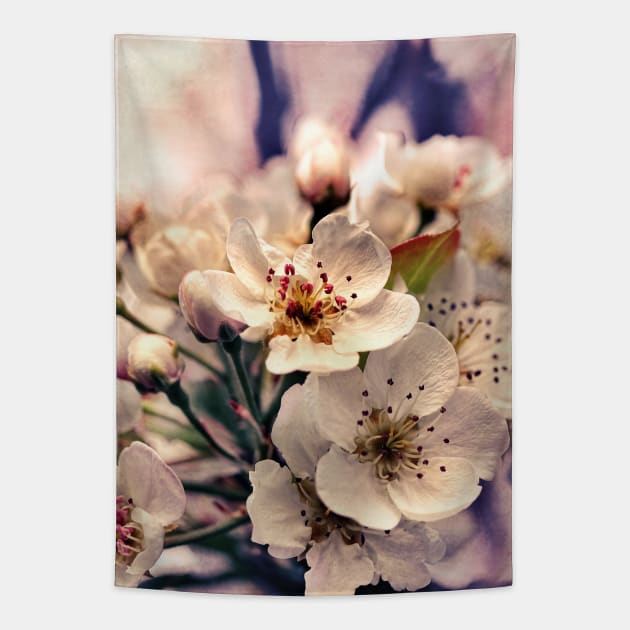 Blossoms at Dusk Tapestry by micklyn