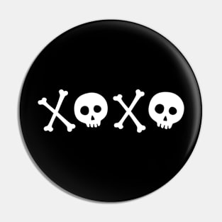 XOXO hugs and kisses skull and bones Pin