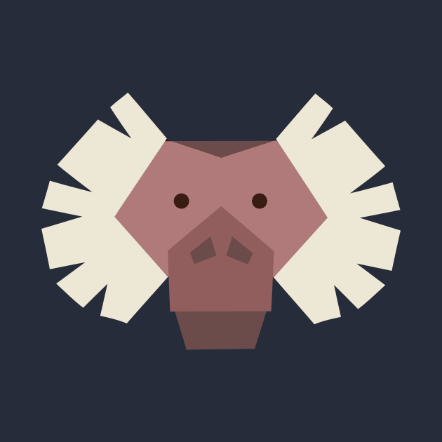 Geometric monkey head design by Rohan Dahotre