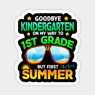 Kindergarten Way To 1st Grade Summer Graduation Magnet