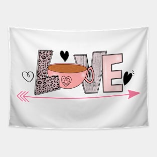 Love Coffee, Coffee Lover Gift for Women Tapestry