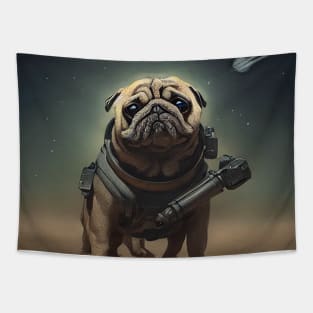 Pug with a cute eyes Tapestry