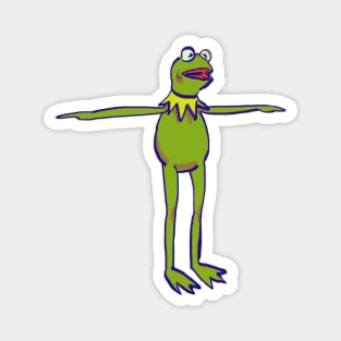 kermit the frog t pose to assert dominance / the muppets meme Magnet