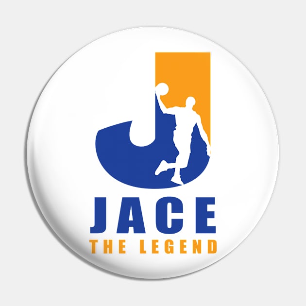 Jace Custom Player Basketball Your Name The Legend Pin by Baseball Your Name