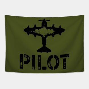 Pilot and Plane military style Tapestry