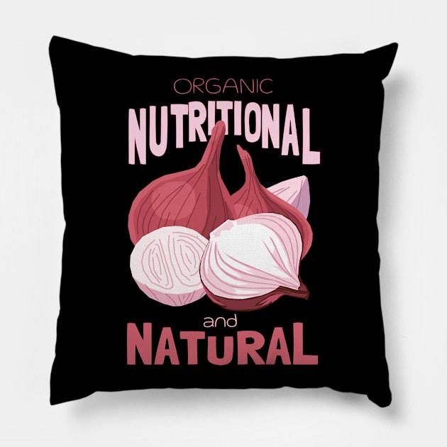 Vintage Onion Organic and Natural Pillow by KewaleeTee