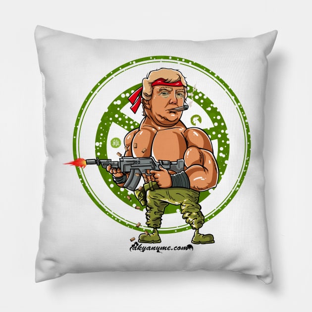 Donald Trump as Rambo Pillow by akyanyme