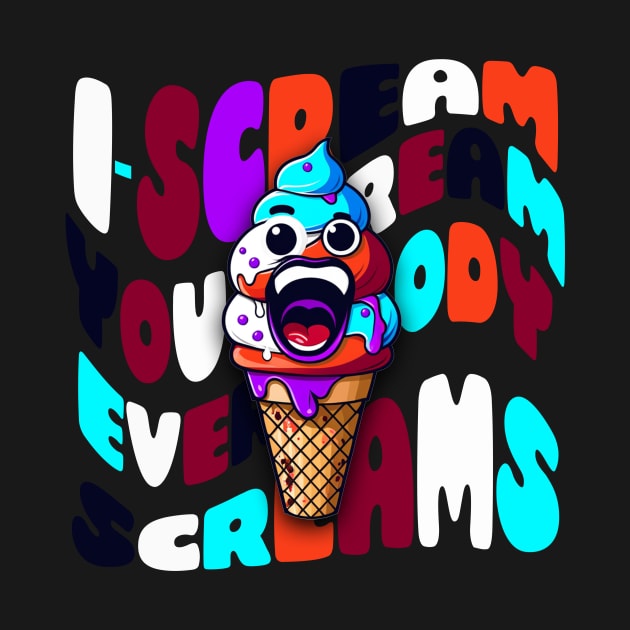 I scream you scream ice cream cute halloween design by Edgi