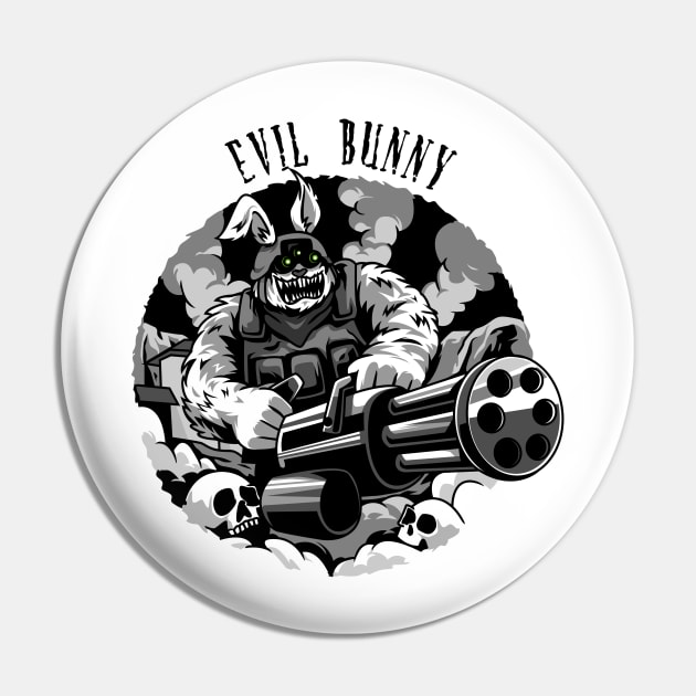 Evil Bunny Pin by Irkhamsterstock