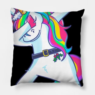 Dabbing Unicorn Christmas Pillow