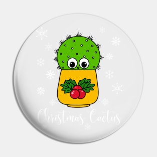 Christmas Cactus - Cute Cactus In Christmas Holly Pot Pin