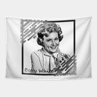 Betty White in Black & White Frame Concept Tapestry