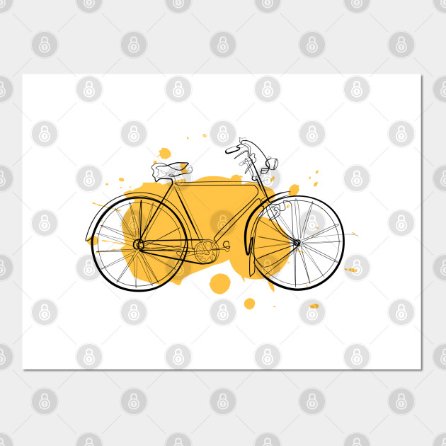 Bicycle Vintage One Line Drawing Bicycle Posters And Art Prints Teepublic Check out our bicycle line drawing selection for the very best in unique or custom, handmade pieces from our digital prints shops. line drawing bicycle posters