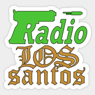 Radio Los Santos , Rock Radio Sticker for Sale by theDlab