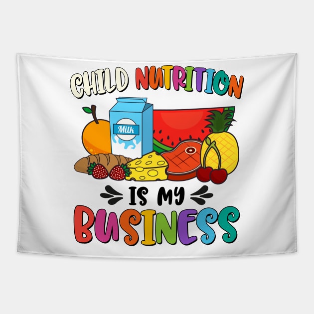 Child Nutrition Is My Business Cafeteria Worker Lunch Lady Tapestry by antrazdixonlda