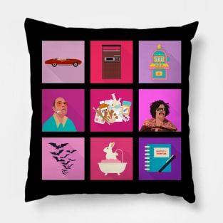 Fear and Loathing in Las Vegas Tribute: 9 Iconic Scenes Reimagined Pillow