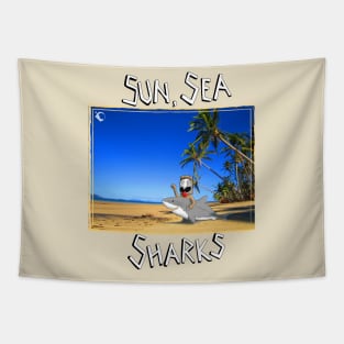 Sun Sea Shark Tapestry