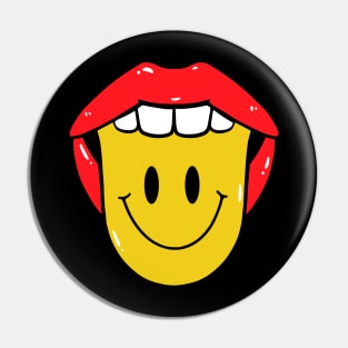 Tongue Smiley Pin