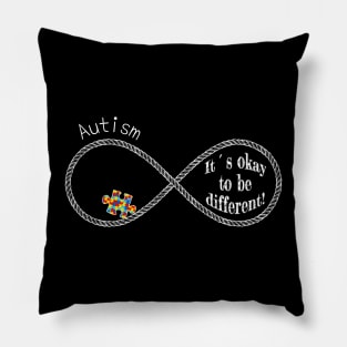 Autism Awareness - Infinity with puzzle piece Pillow