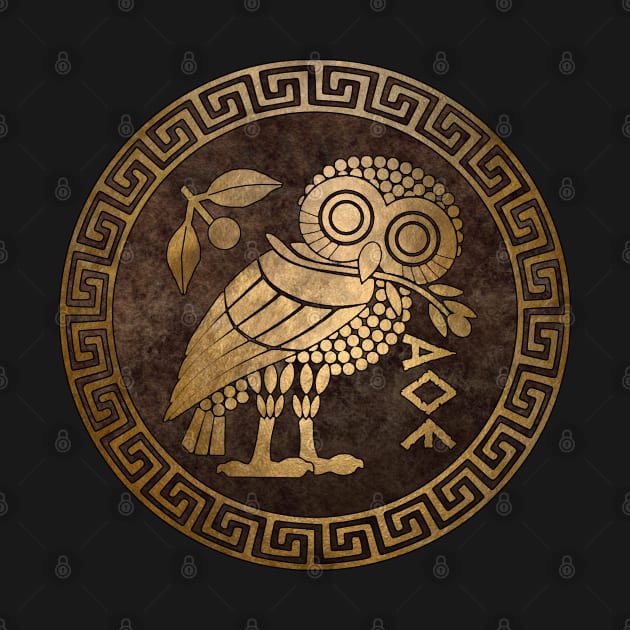 Athens Ancient Greece Athenian Owl Symbol of Goddess Athena by AgemaApparel