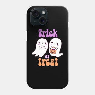 Trick or treat cute ghost couple Phone Case