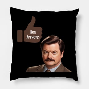 Ron Approves Funny Meme Pillow