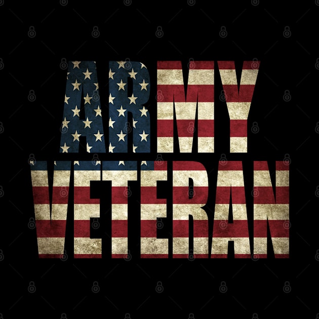 Army Veteran US American Flag by Dirty Custard Designs 