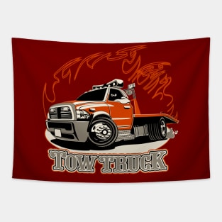 Cartoon tow truck Tapestry