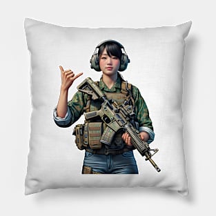 Tactical Girl Pillow