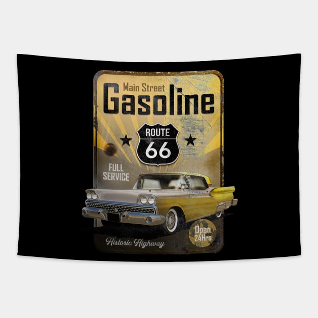 Fairline Galaxie Route 66 Tapestry by hardtbonez