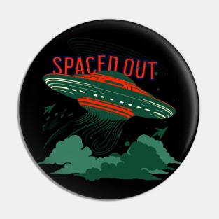 Extraterrestrial Encounter | Spaced Out UFO T-Shirt Design Pin