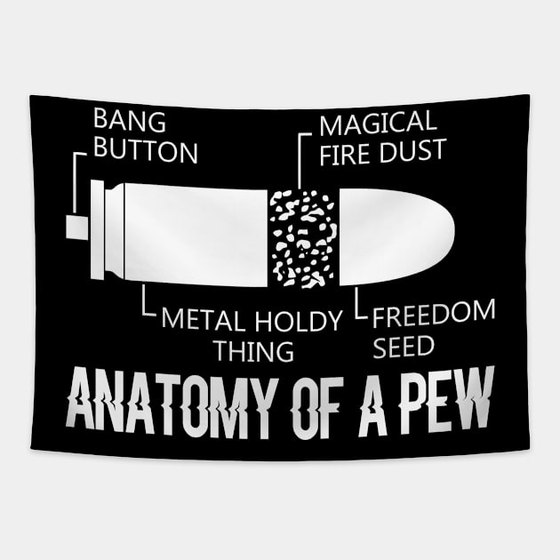 Gaming Pew Pew Bullet 9mm Shape Tapestry by Hobbs Text Art