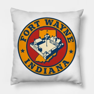 Fort Wayne Vintage Style Pillow