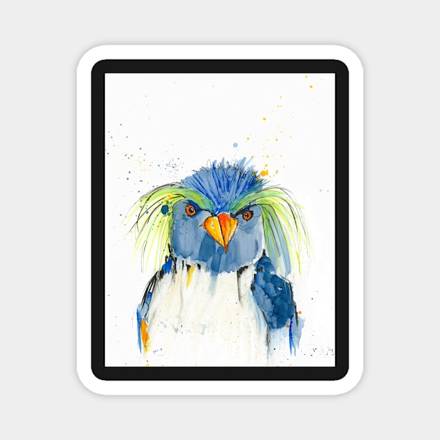 Blue Hopper Penguin Magnet by atep