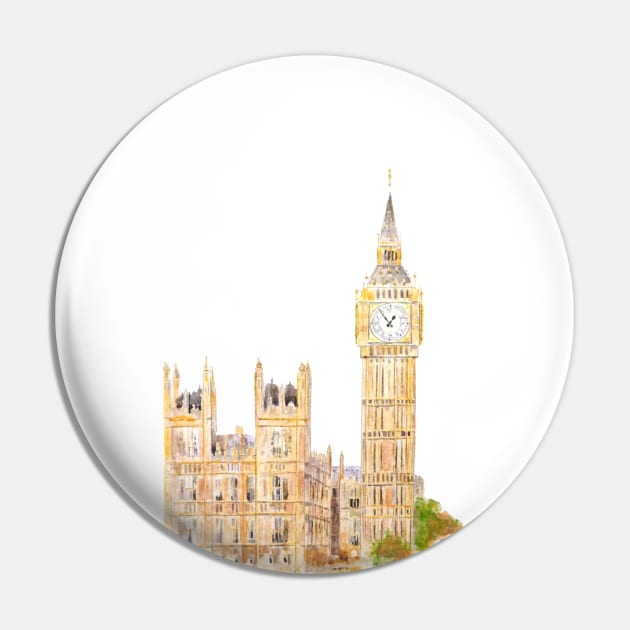 London Big Ben  palace of Westminster watercolor painting Pin by colorandcolor