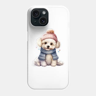 Winter Bichon Frise Dog Phone Case