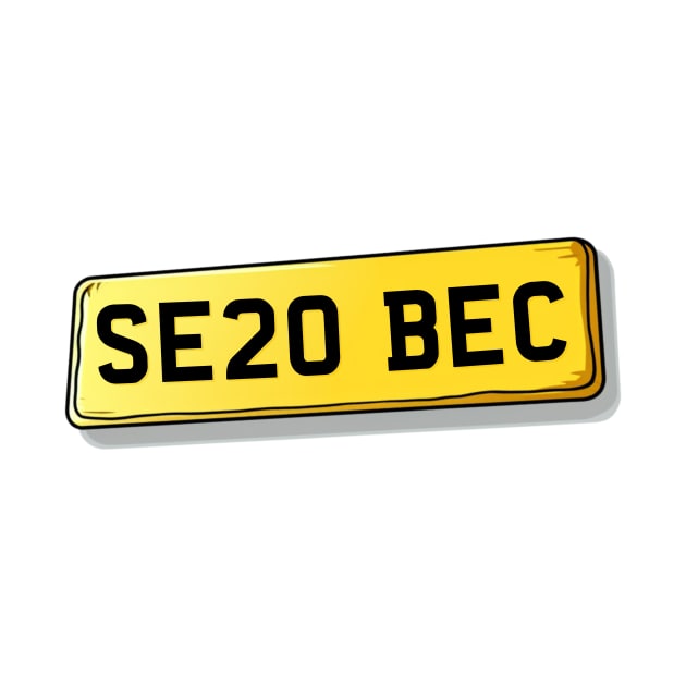 SE20 BEC Beckenham Number Plate by We Rowdy