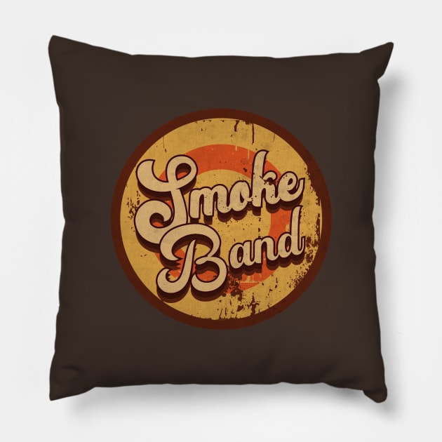 Vintage Smoke Band Pillow by CTShirts