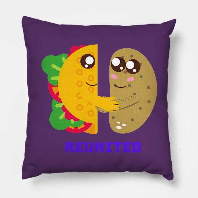 Taco and Potato Pillow by Zippy's Tees