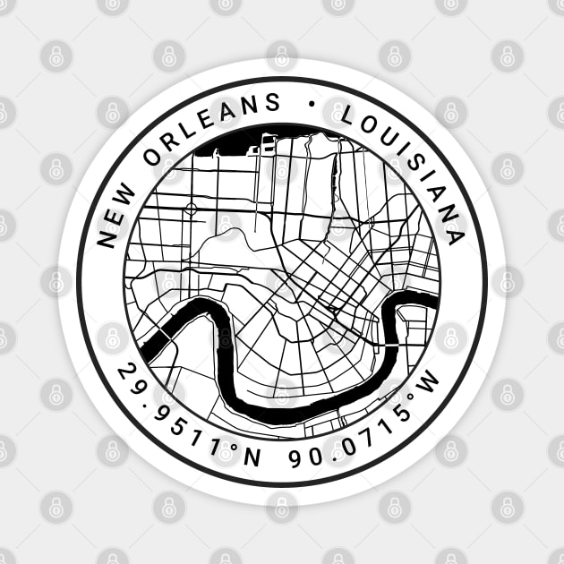 New Orleans Map Magnet by Ryan-Cox