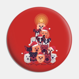 Christmas dog tree Pin