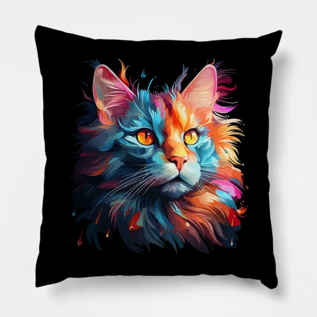 Turkish Angora Rainbow Pillow by JH Mart