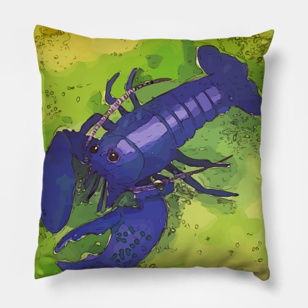 Rare Blue Lobster Pillow by WelshDesigns
