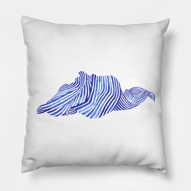 Waves Pillow by LauraOConnor