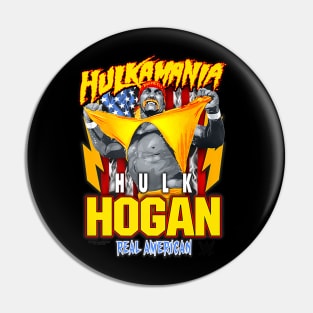 Hulk Hogan Hulkamania Real American Ripped Pin